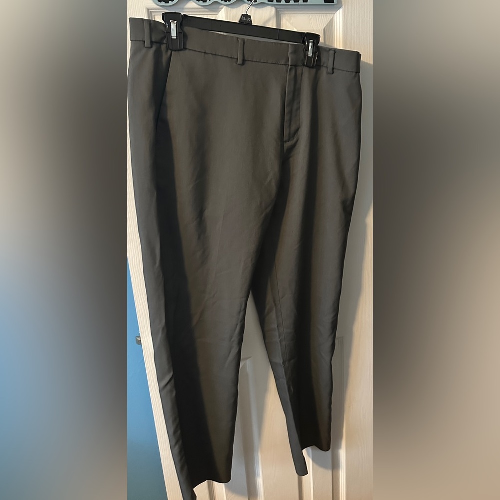 Dress pants. Goes well with suits. 36Wx30L (stretch). Very comfortable.